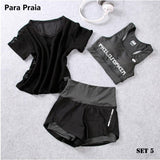 High Waist Three Piece Yoga Set Sportswear